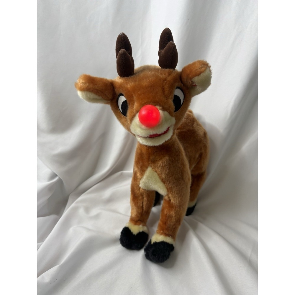Vintage 1992 Gemmy Animated Rudolph The Red‎ Nose Reindeer Talking Singing Works